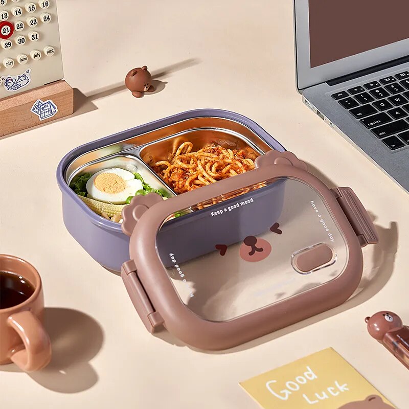 Bear Stainless Steel Lunch Box