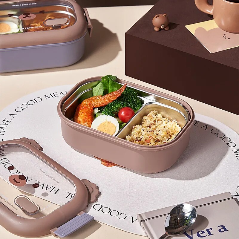 Bear Stainless Steel Lunch Box